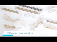 Gold Coating Twin Tube Infrared Lamps , Industrial Heating Short Wave Infrared Lamp