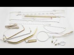 Single tube gold coated halogen heating lamp U-shaped flat angle infrared heating lamp