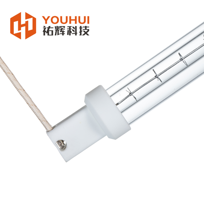 High Efficiency Gold Coated Quartz Heating Element Halogen Infrared Lamp with 1s Response Time and 1100-2600°C Filament Temperature