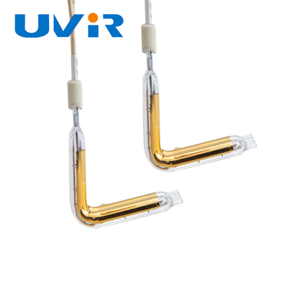 Good price Gold Coated L-Type Halogen Infrared Quartz Tube 1800-2200°C online