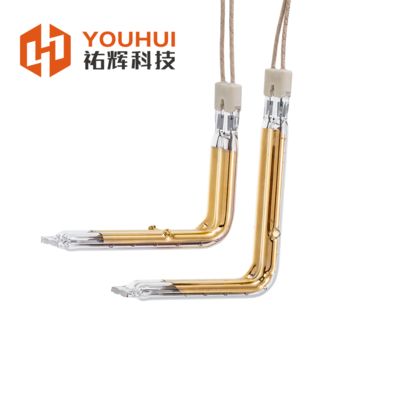 Good price L Shape Gold Coated Infrared Heating Element Tube with Visible Light Transmission >93% and UV Light Transmission >85% for Industrial Applications online