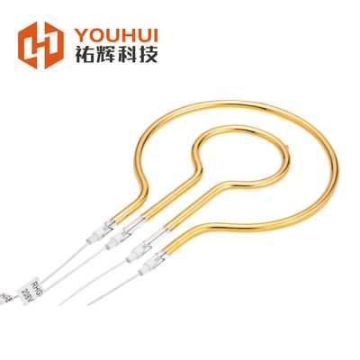 Good price 240V Mediumwave Longwave Ring Infrared Lamps with Gold Reflector for Automotive Applications online