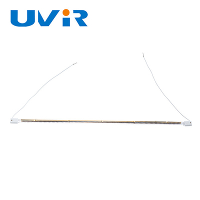 gold coating Ruby Slim Infrared Halogen Lamp 1200W 230V Quartz tube