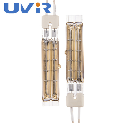 Good price TC01 Gold Reflector Twin Tube Infrared Lamps , 500V Quartz Halogen Heating Lamps online
