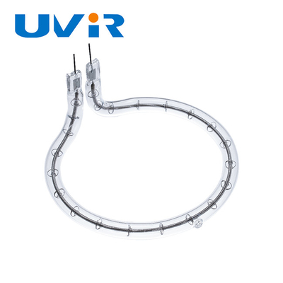 Good price Round Right Angle Heater Halogen Tube 2100W Transparent  IR diameter 161mm online