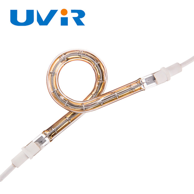 Short Wave Ring Infrared Lamps Tungsten Filament Quartz Glass Tube