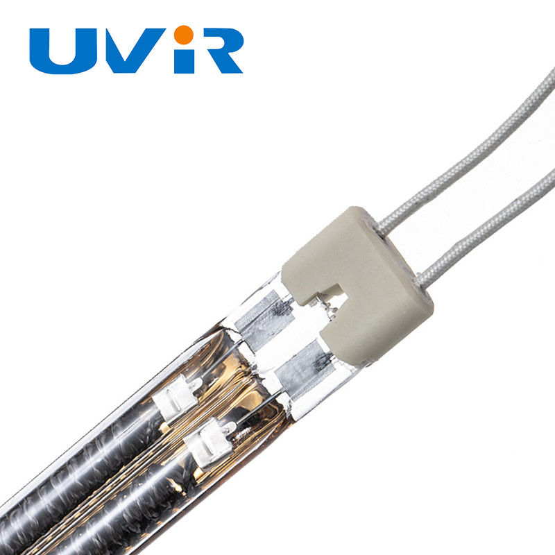 Twin Tube Medium Wave Golden Carbon Fiber Infrared Heating Lamp 4000W