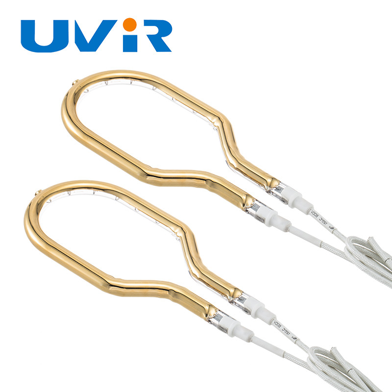 200-6000W Gold Ring-Like Halogen Heating Lamp , IR Quartz Tube For Oven Heating