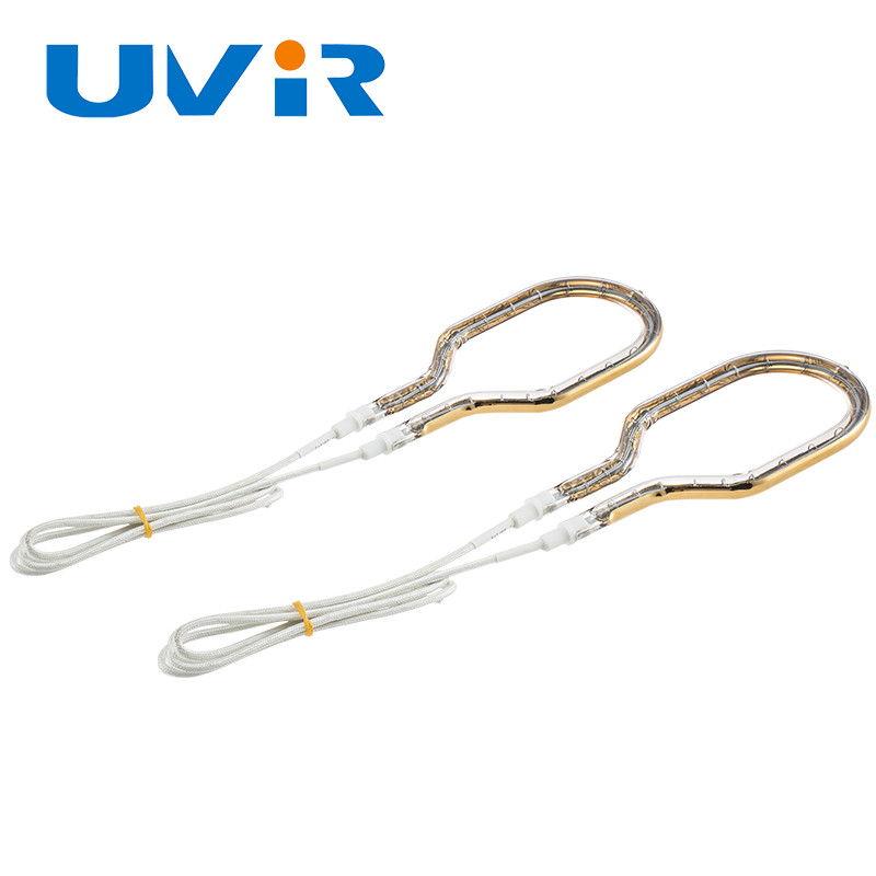 Quartz Glass Heating Lamp Tube Single Tube Gold Coating Circular Infrared Lamp Tube