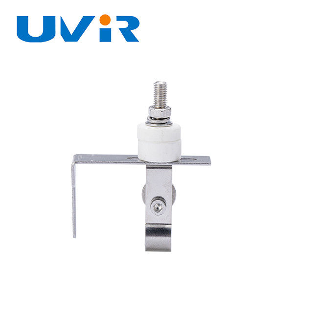 white base Stainless Steel Lamp Holder for Medium wave IR lamps 10mm