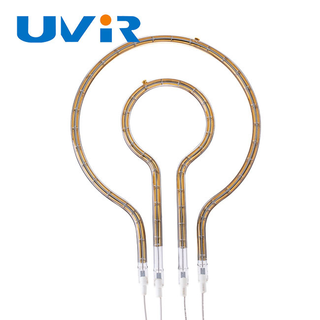 1600W Ring Infrared Lamps , Gold Reflector ROHS Infrared Heating Tubes