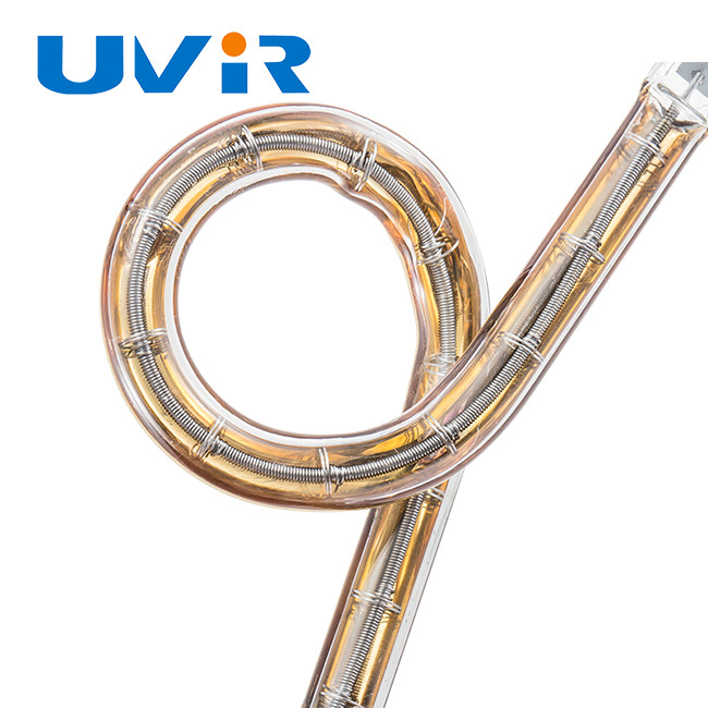 Short Wave Ring Infrared Lamps Tungsten Filament Quartz Glass Tube