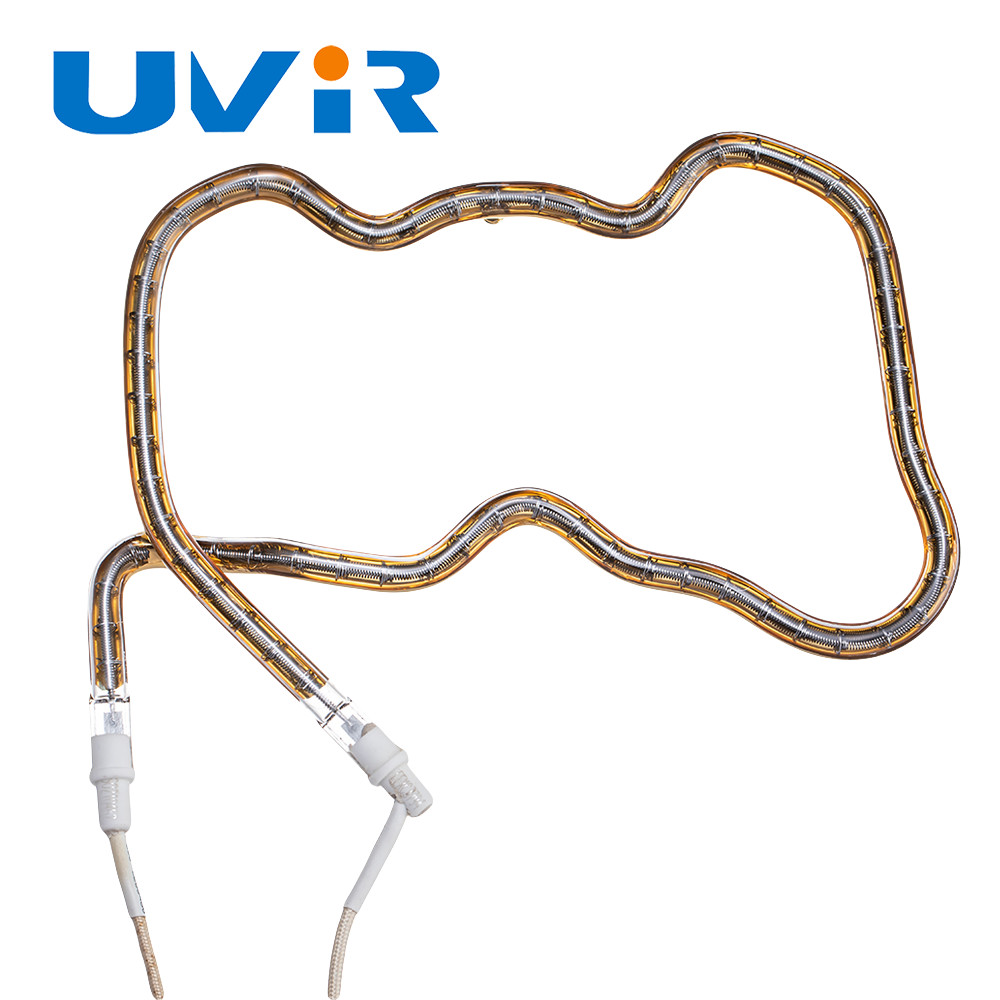 3D Shaped Gold Plated Infrared Heating Element Tube Short Wave for Industrial Lamp