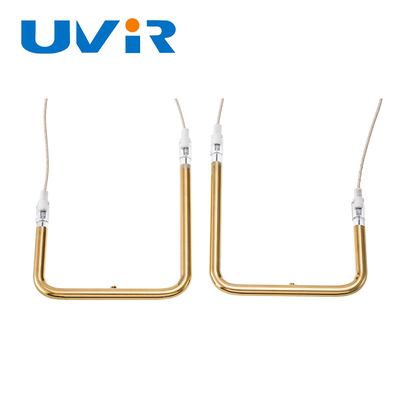 230V 910W U Type Heating Element Tube Gold Reflector Quartz Parts