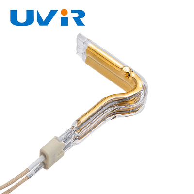 L Shape Gold Halogen Heater Tube 150-6000W Industrial Infrared Lamp