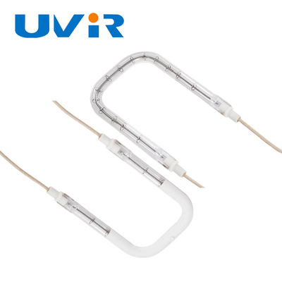 Semi Coated White Halogen Infrared Heating lamp tube U Shaped