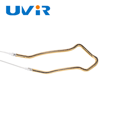 3D Type Element Tube Quartz Infrared Heating Lamp Tube Gold Coated