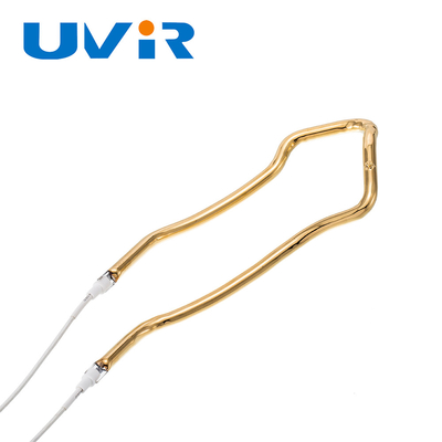 3D Shaped Gold Halogen Heating Tube Ir Infrared Heat Lamp For Paint
