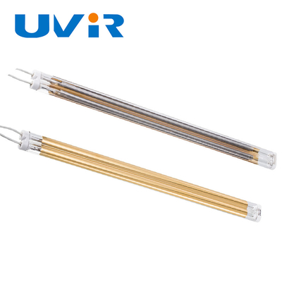 Good price Double Tube Medium Wave Infrared Radiator Heating Lamp Gold Plated online