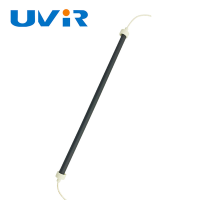 Black Tube Quartz Infrared IR Lamp Long Wave 50-500mm For Curing