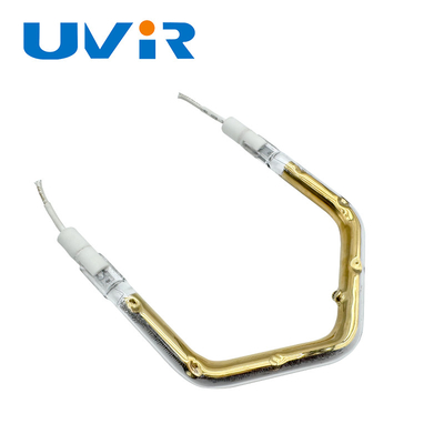 Gold-Plated Octagonal Filament Infrared Lamp Tube Customized Irregular Shape