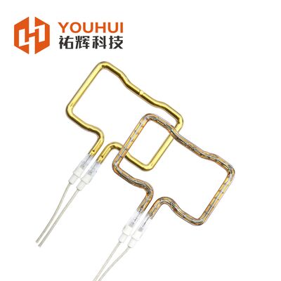 Customizable Voltage 55-575V Infrared Heating Lamp Tube with High-Efficiency Tungsten Filament and White Reflector