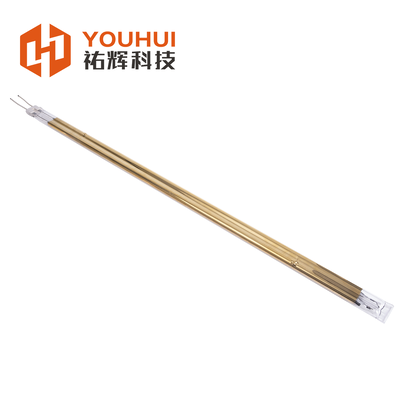 Semi-Gold Coated Dual Tube Carbon Fiber Infrared Heating Lamp with 5000-20000 Hours Working Time