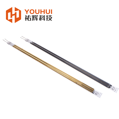 Dual Tube Gold Coated Carbon Fiber Infrared Heating Lamp with 200-4000W Power Range