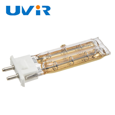 Good price TC04 11x23 Quartz Heating Lamp , Twin Tube Lamp Golden Coating Reflector online
