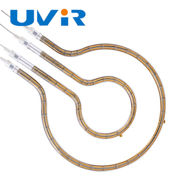 Good price Gold Reflector Quartz IR Heating Tubes , 100-7600W Ring Infrared Heater Lamp online