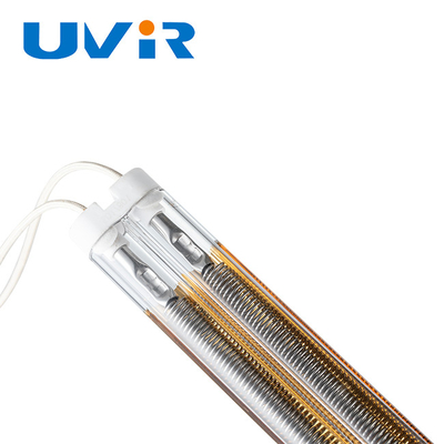 Good price Waterborne Paint Drying Medium Wave Infrared Heating Lamp Double Tube Gold Plated online